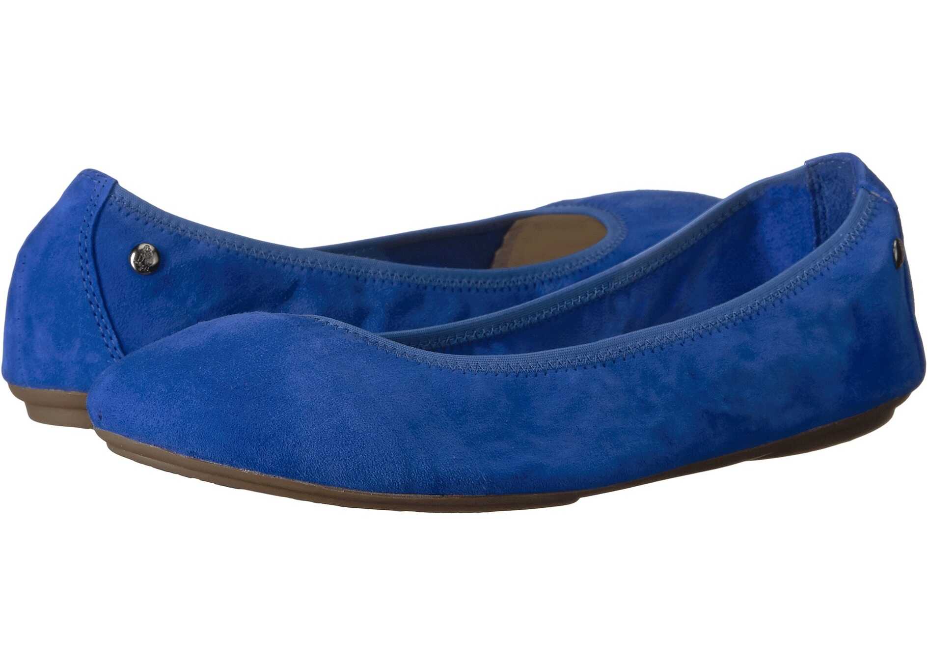 Balerin Hush Puppies Chaste Ballet Azure Blue Suede