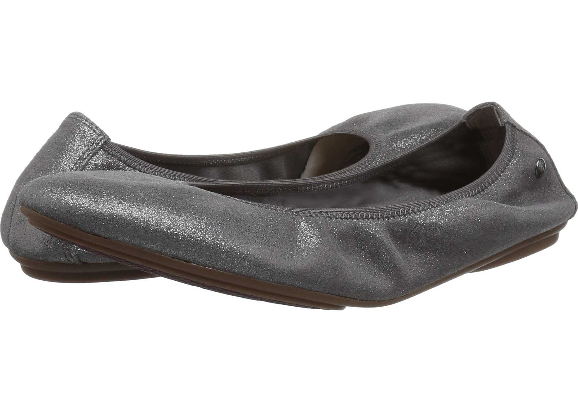 Balerin Hush Puppies Chaste Ballet Dark Grey Metallic Suede