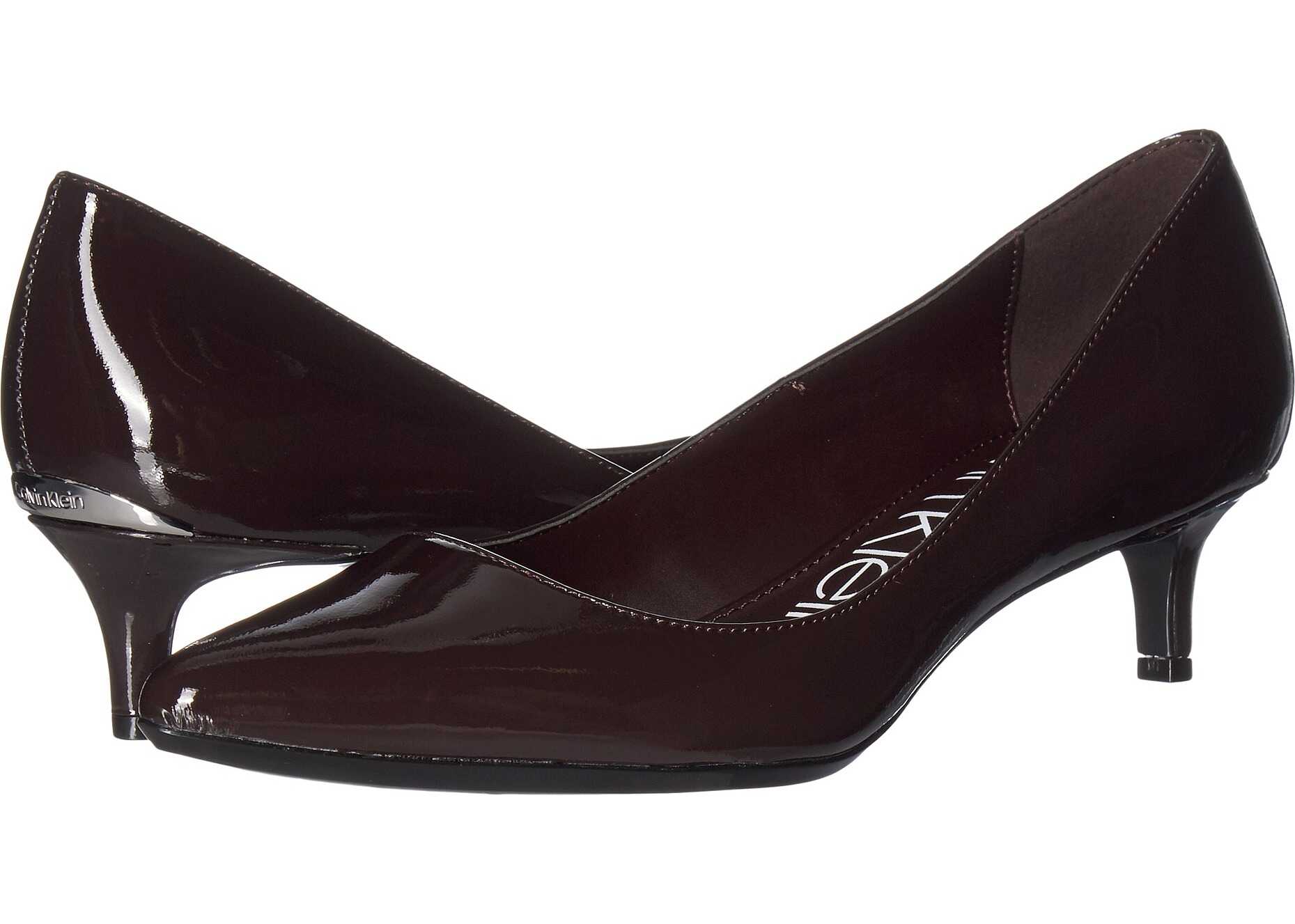 Calvin Klein Gabrianna Pump Mahogany Patent
