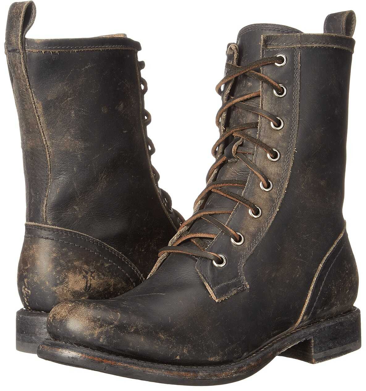 Gheata Frye Jenna Combat Black Stone Wash
