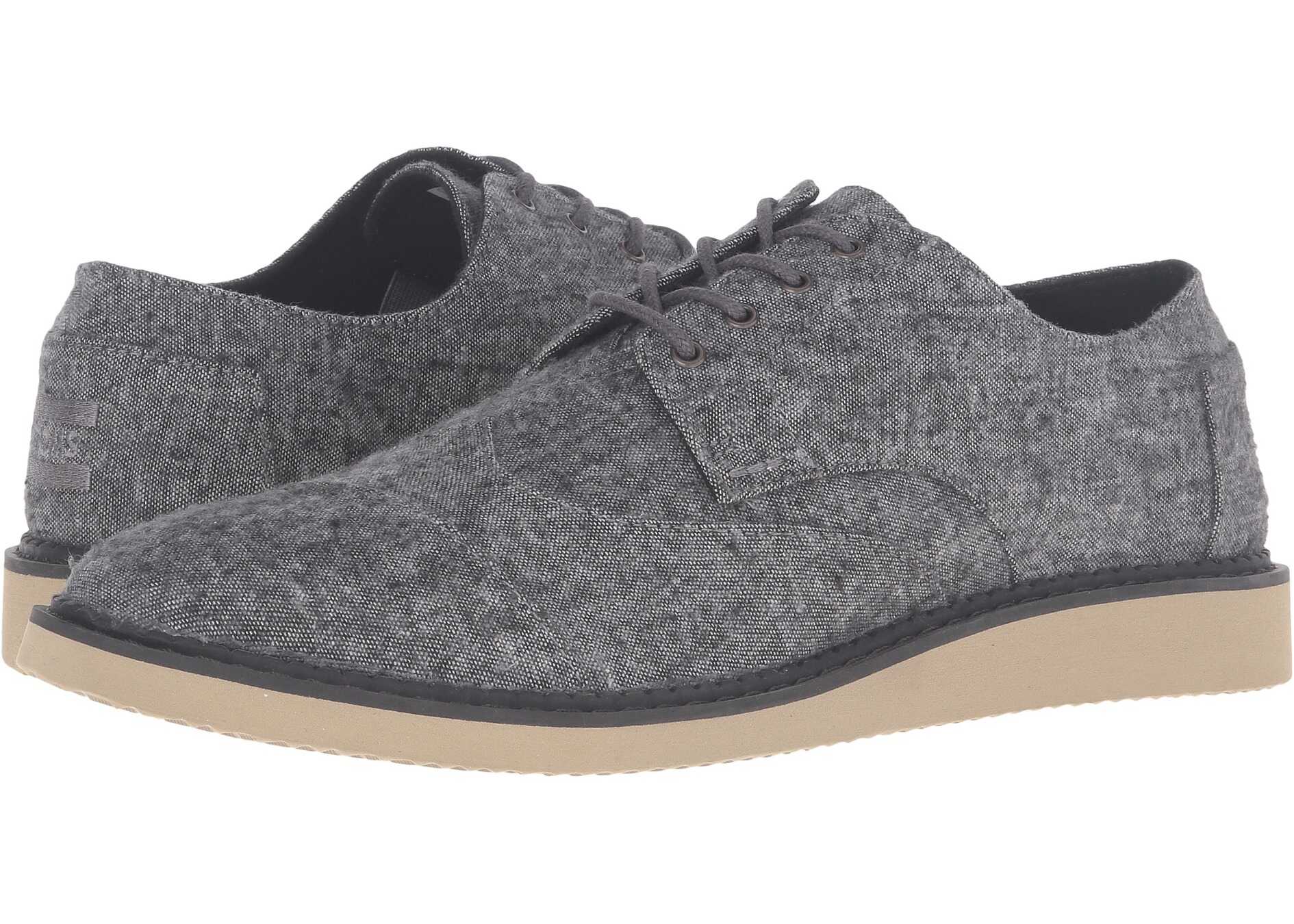 Pantof TOMS Brogue Grey Slub Textile