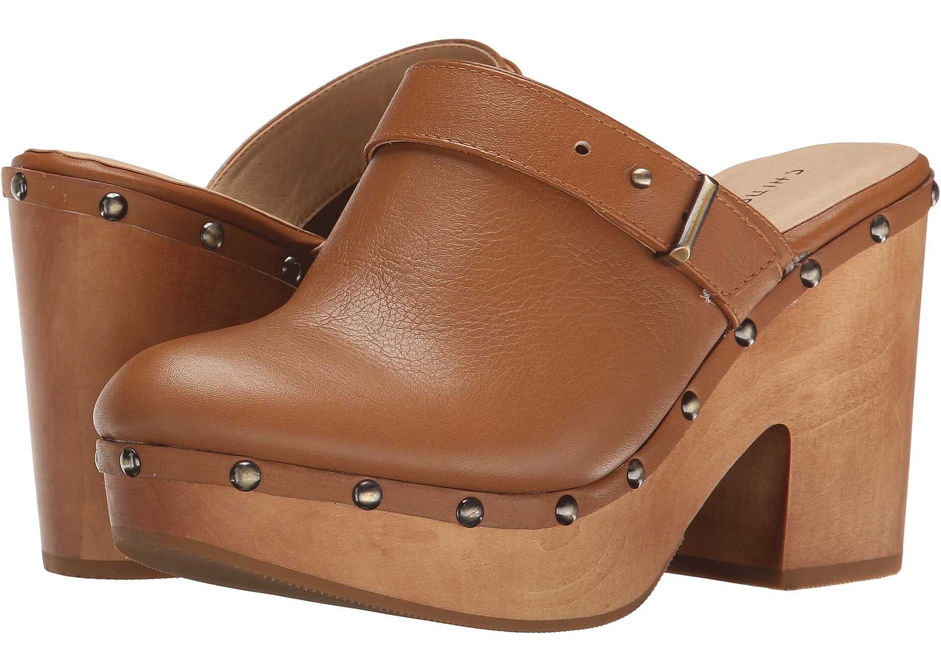 Sabot Chinese Laundry Walk On Leather Clog Cognac Leather