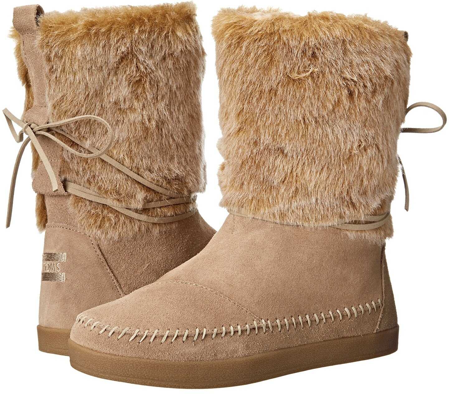 Cizma TOMS Nepal Boot Oxford Tan Suede Faux Hair