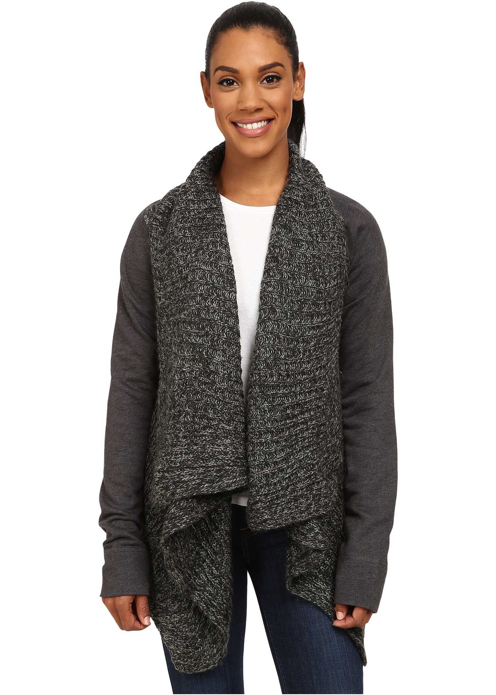 Pulover Prana Demure Cardigan Charcoal