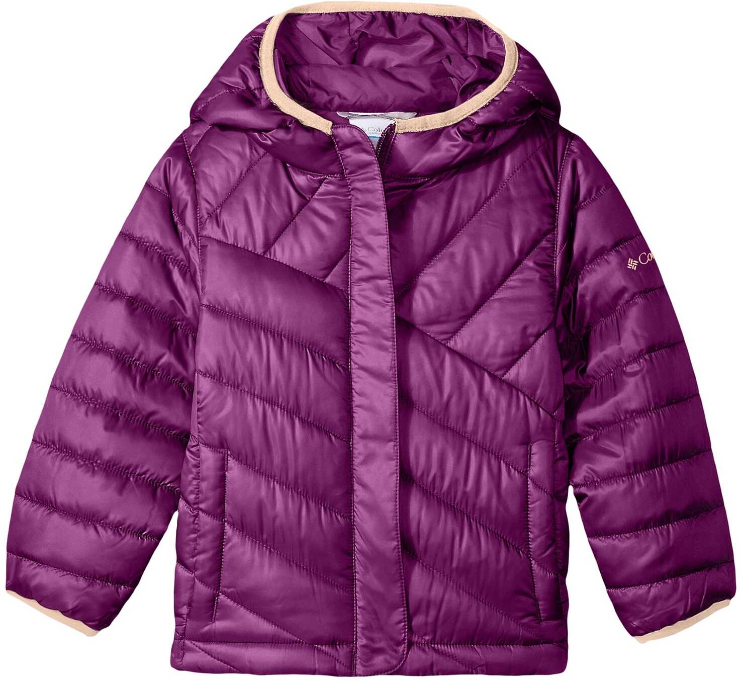 Geaca Columbia Kids Powder Lite™ Puffer (Little Kids/Big Kids) Dark Raspberry/Peach