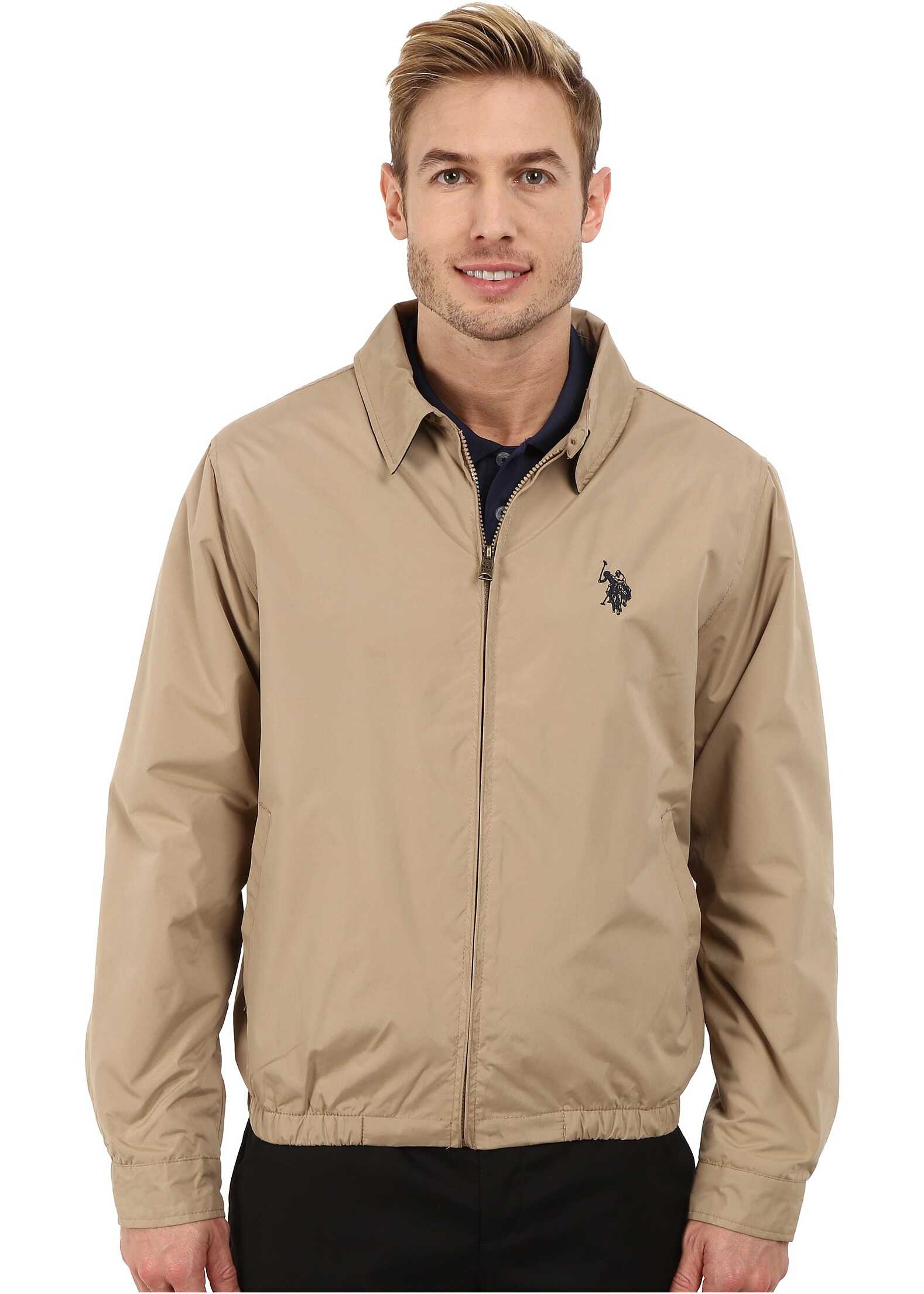 Geaca U.S. POLO ASSN. Golf Jacket Desert Khaki