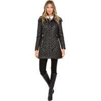Geci de Iarna Hidden Zip Front Quilt Coat w/ Side Tab Detail Femei