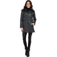 Geci de Iarna Hidden Zip Front Quilt Coat w/ Side Tab Detail Femei