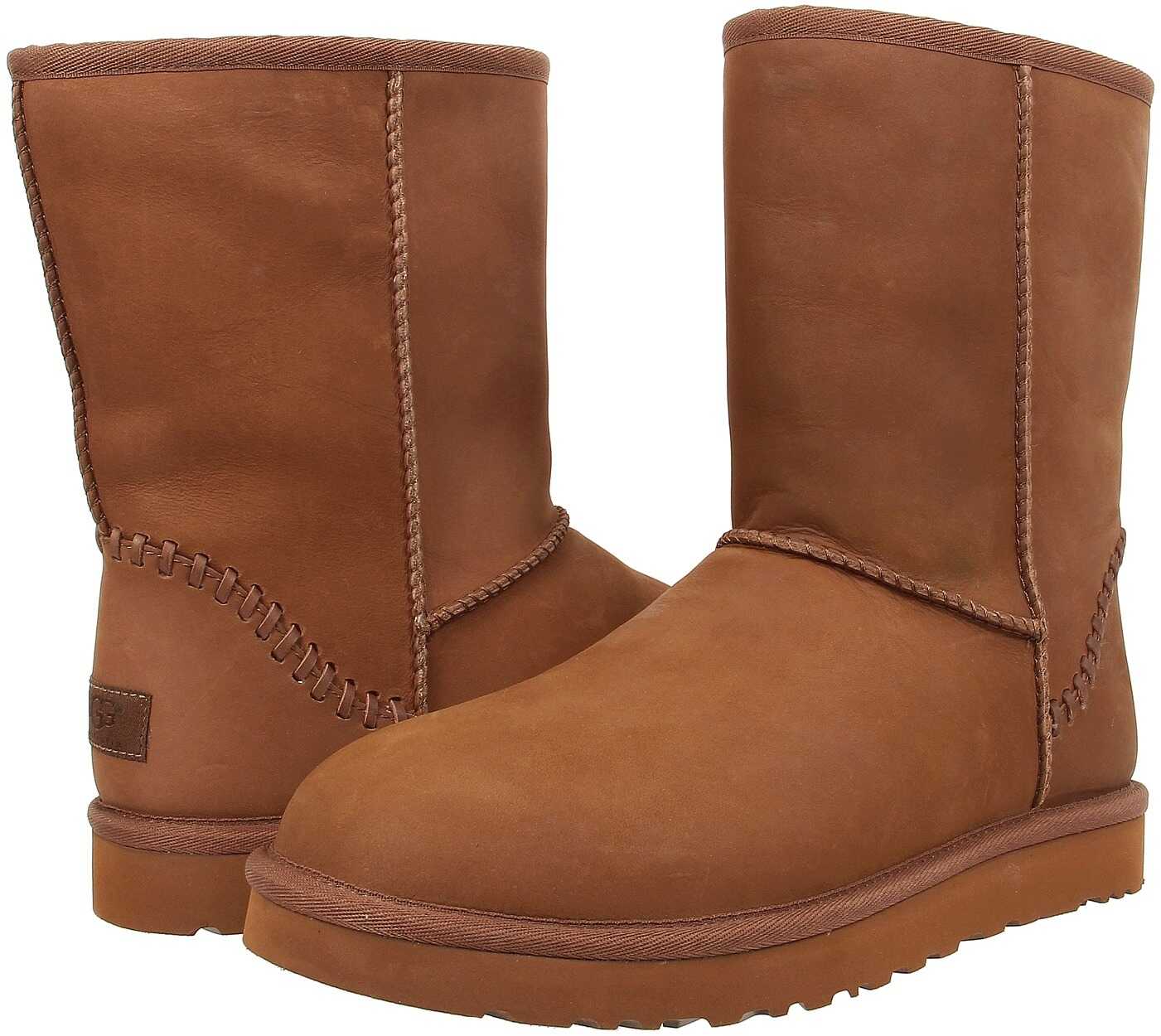 Gheata UGG Classic Short Deco Chestnut Leather