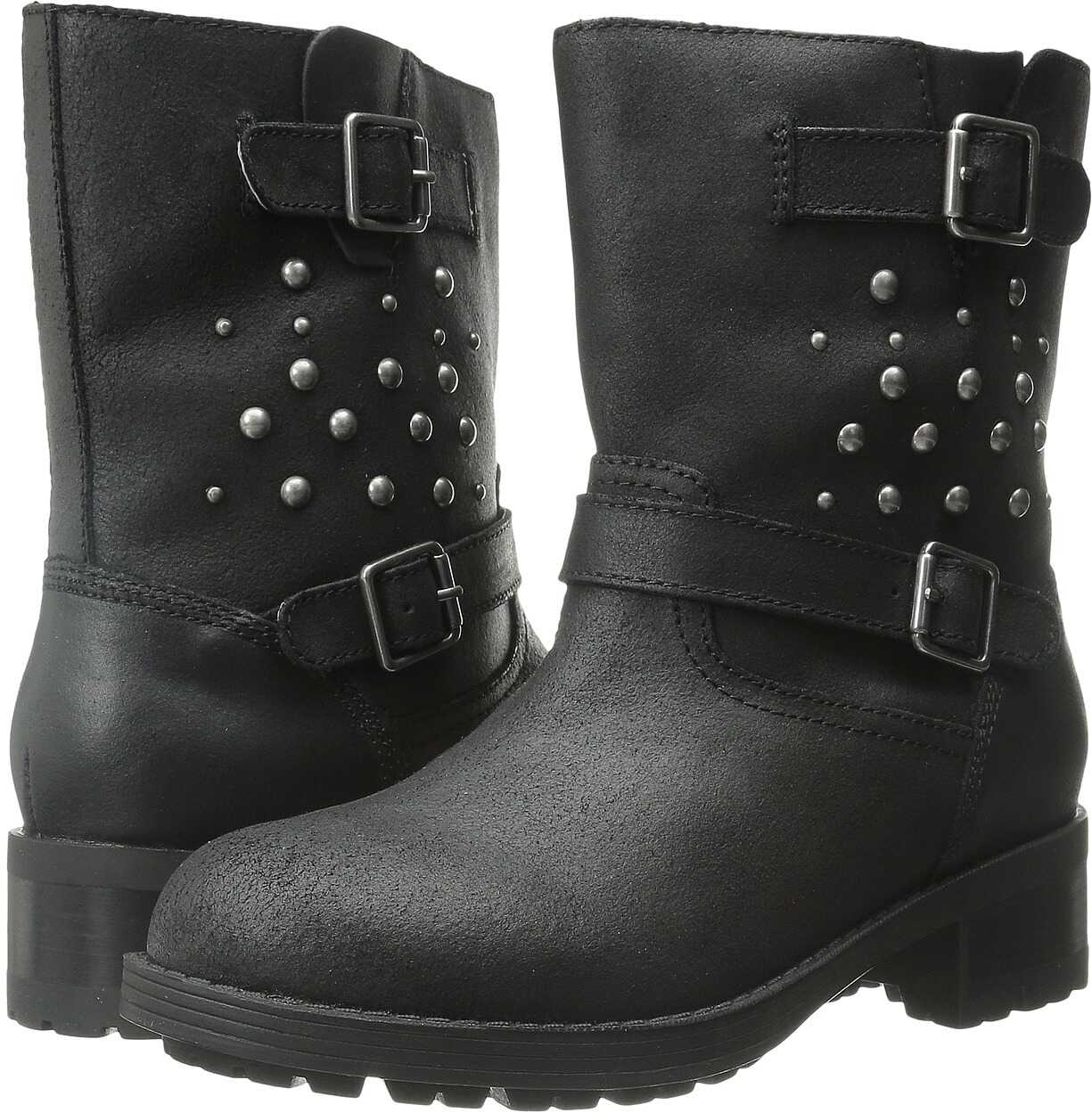 Gheata Polo Ralph Lauren Kids Biker Boot (Big Kid) Black Leather