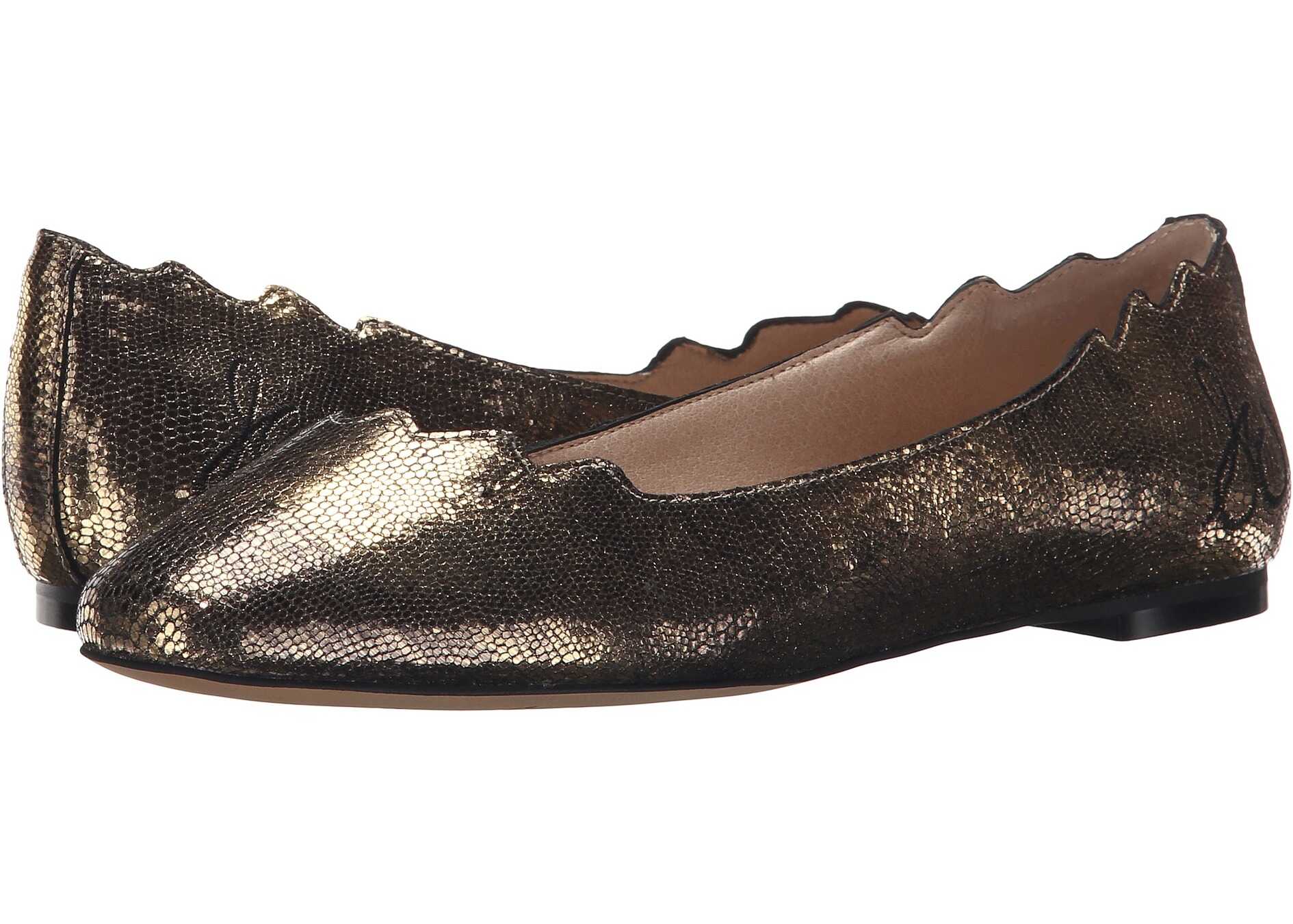 Balerin Sam Edelman Augusta Bronze Metallic Mini Lizard Leather