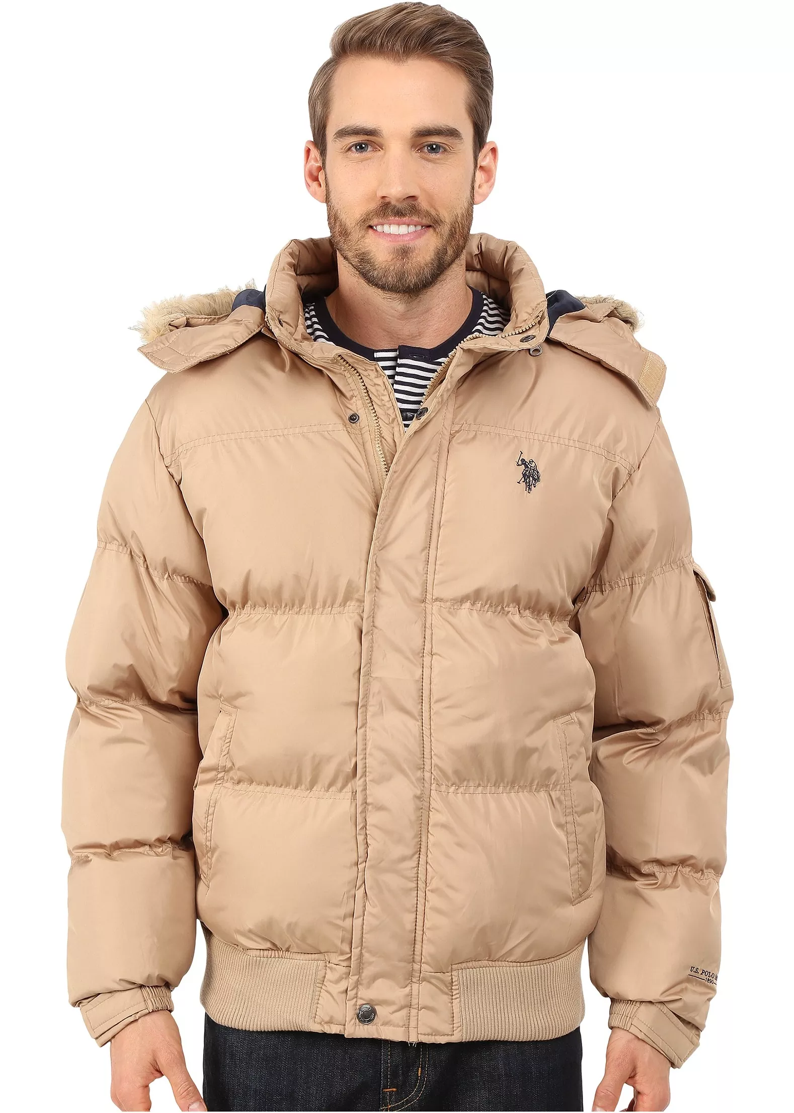 Geaca U.S. POLO ASSN. Short Snorkel Jacket Desert Khaki
