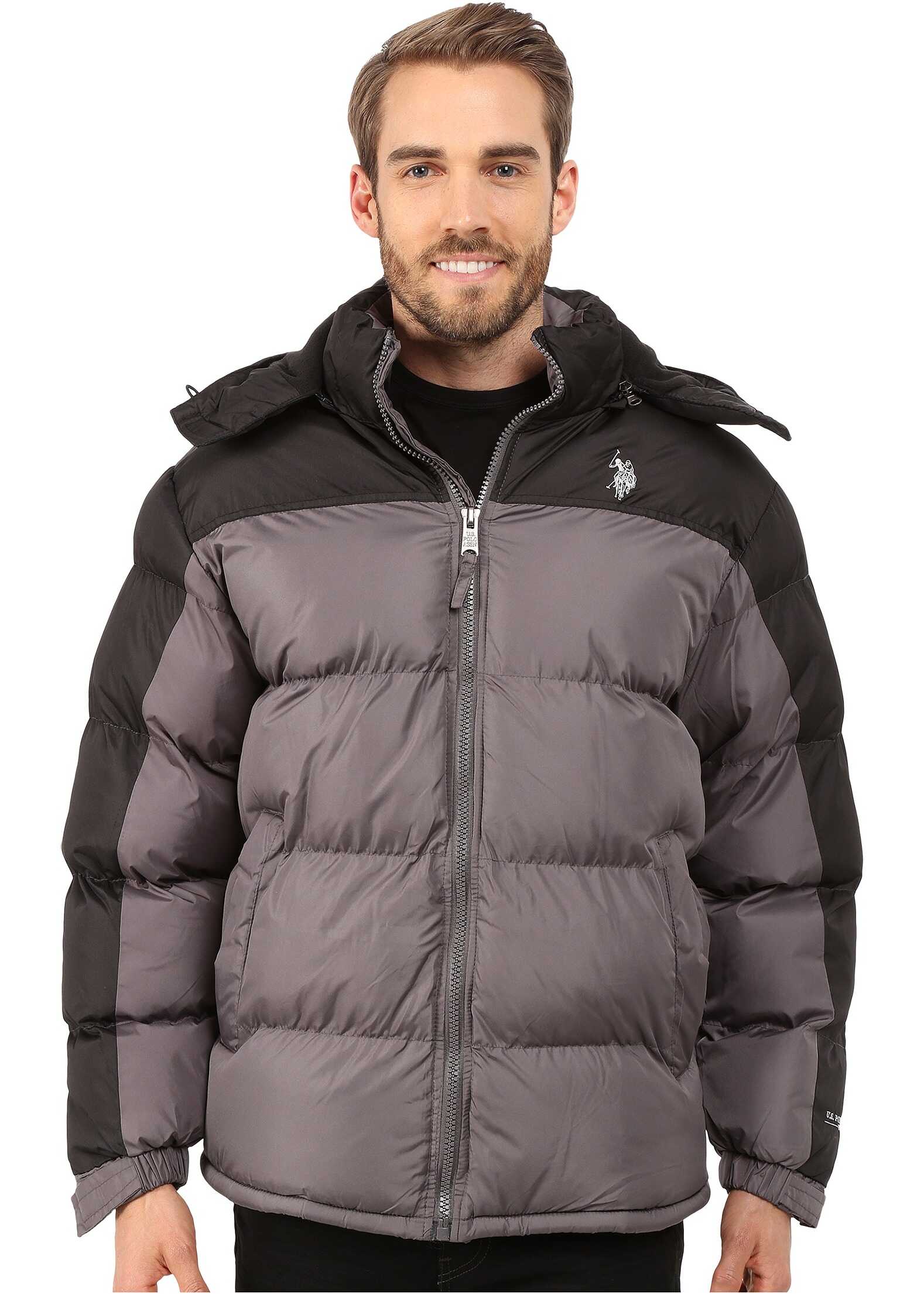 Geaca U.S. POLO ASSN. Color Block Bubble Jacket Castle Rock