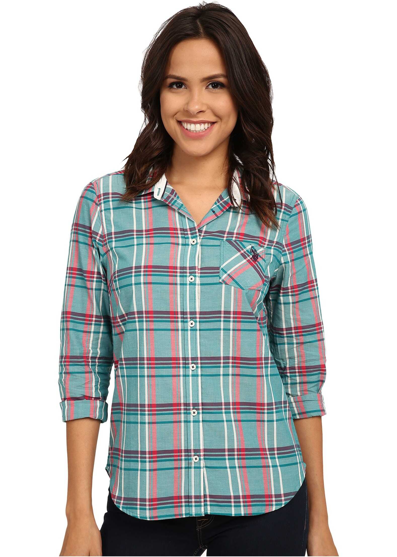 U.S. POLO ASSN. Plaid Poplin Casual Shirt Fanfare