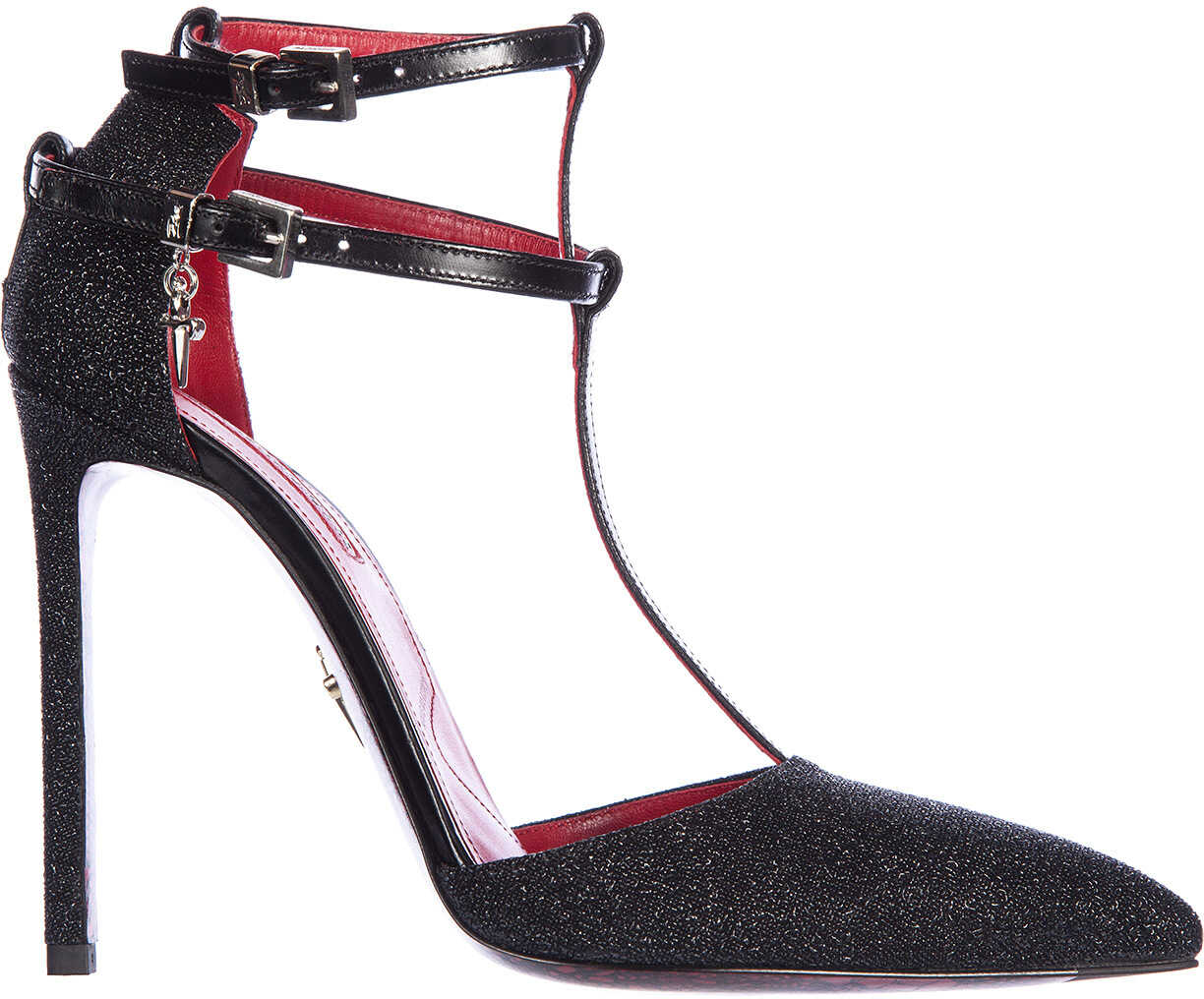 Pantof Cesare Paciotti Pumps High Heel Glitter Galaxy Lux Black