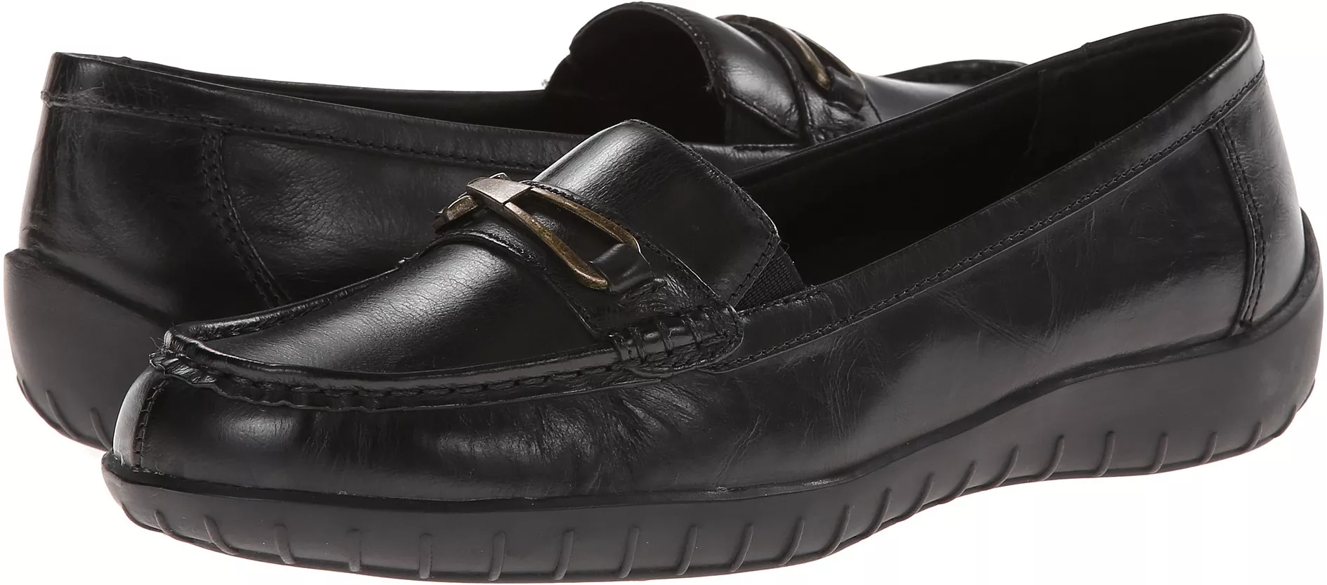 Mocasin Walking Cradles Clara* Black Waxy Wash Leather
