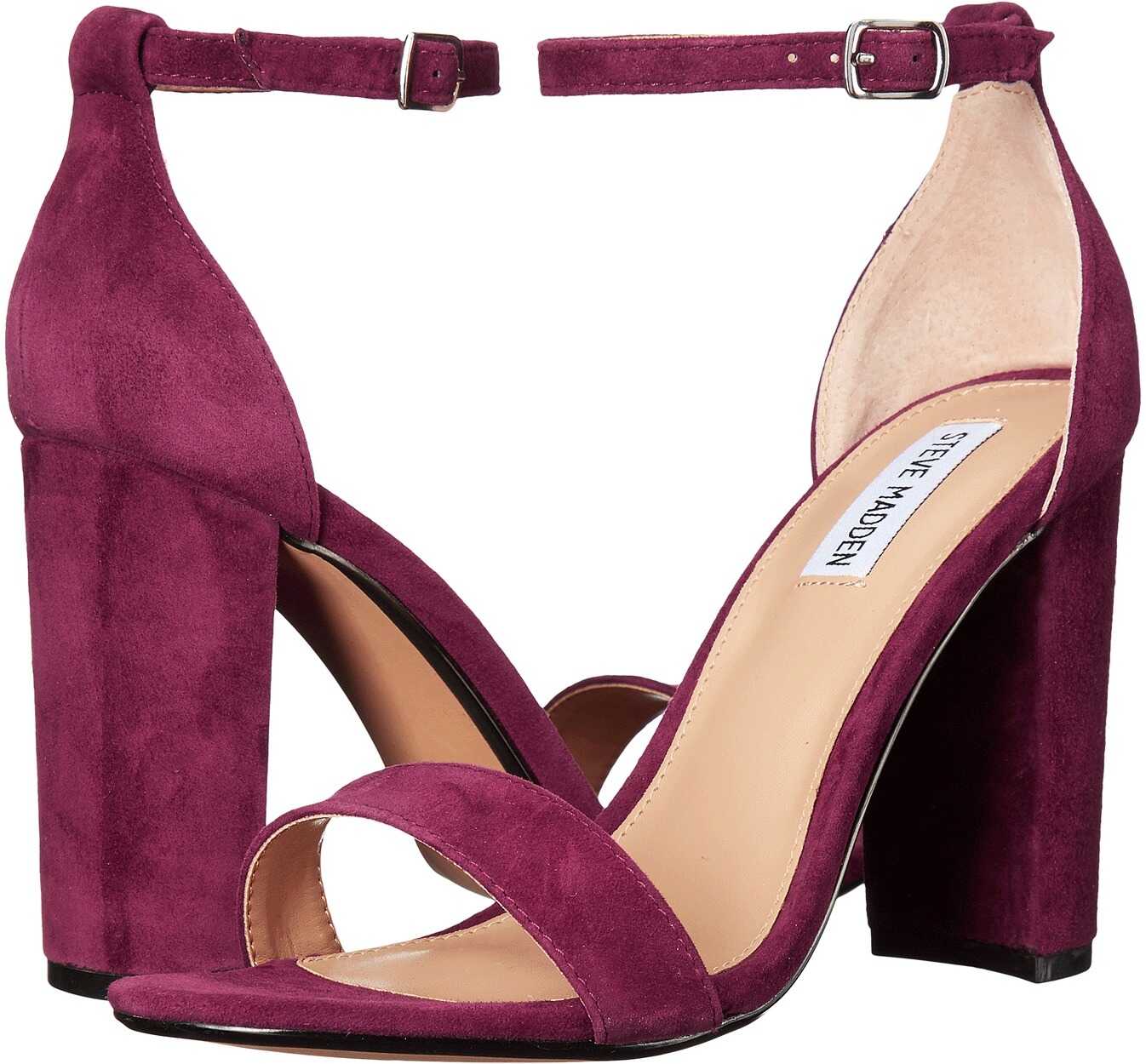 Steve Madden Carrson Heeled Sandal Burgundy Suede