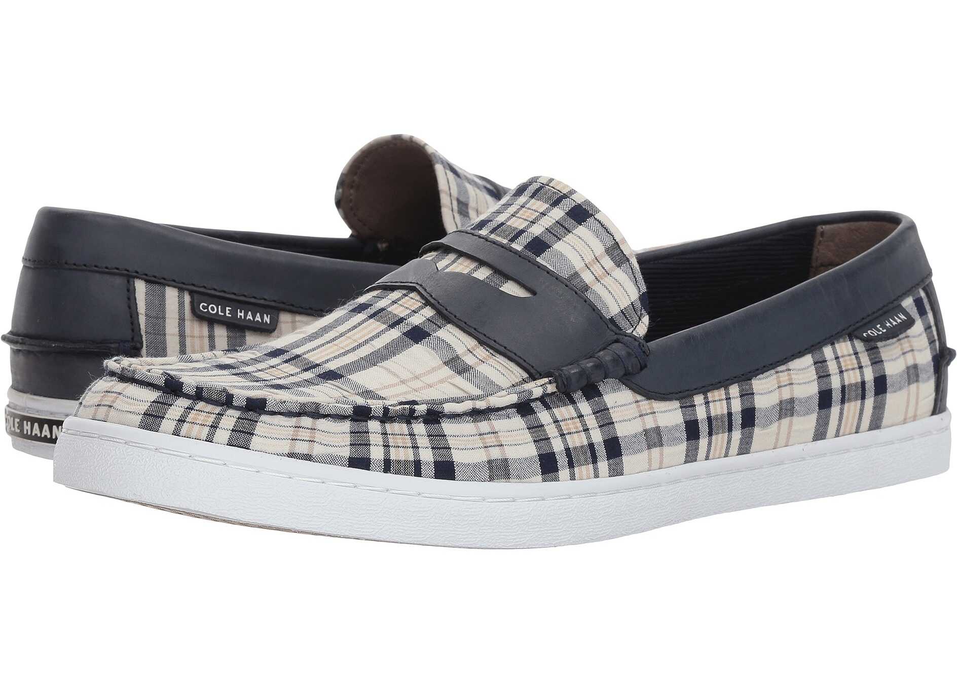 Mocasin Cole Haan Nantucket Loafer Nantucket Madras Canvas/Navy Ink Leather