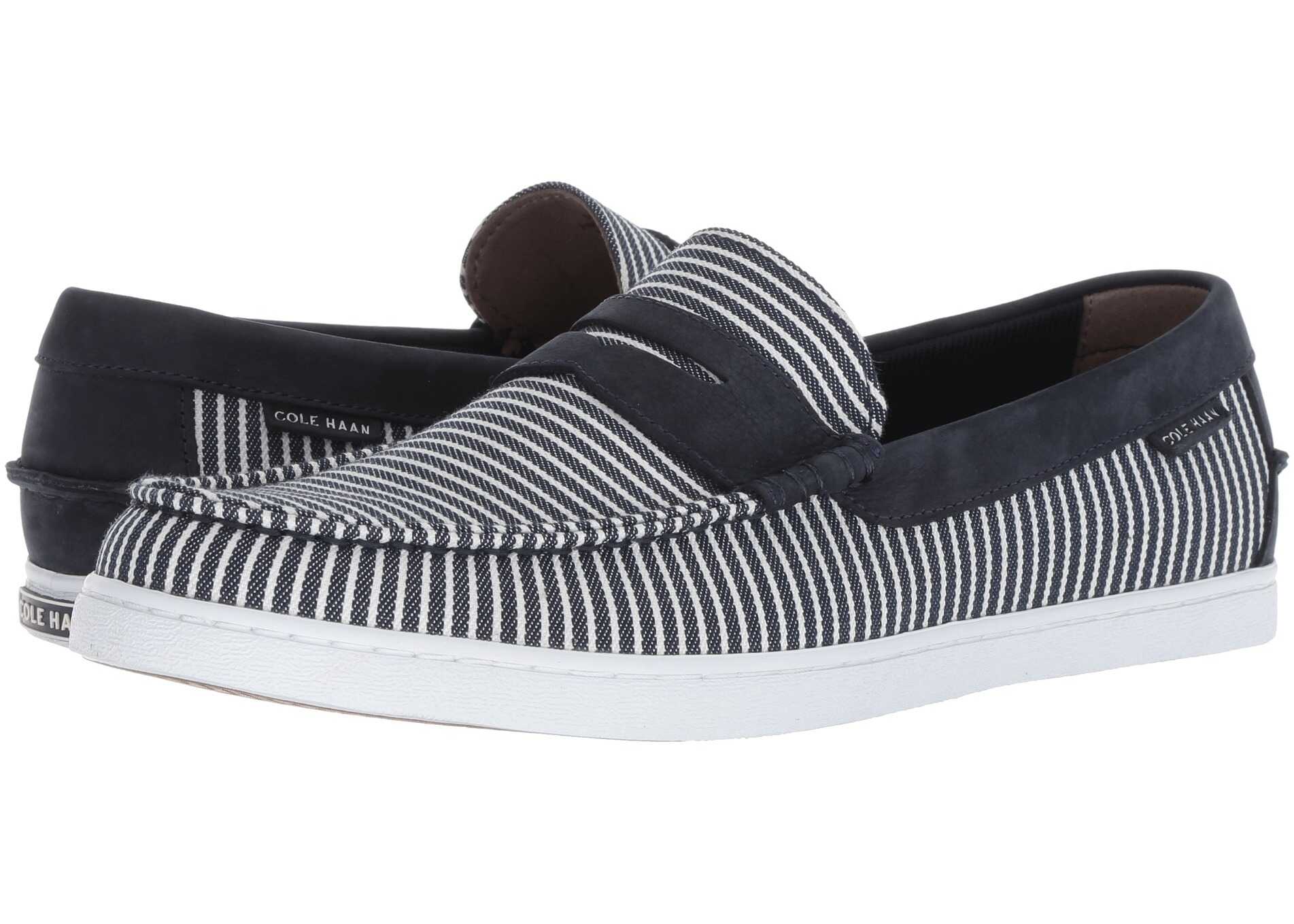 Mocasin Cole Haan Nantucket Loafer Nantucket Stripe Canvas/Navy Ink Nubuck