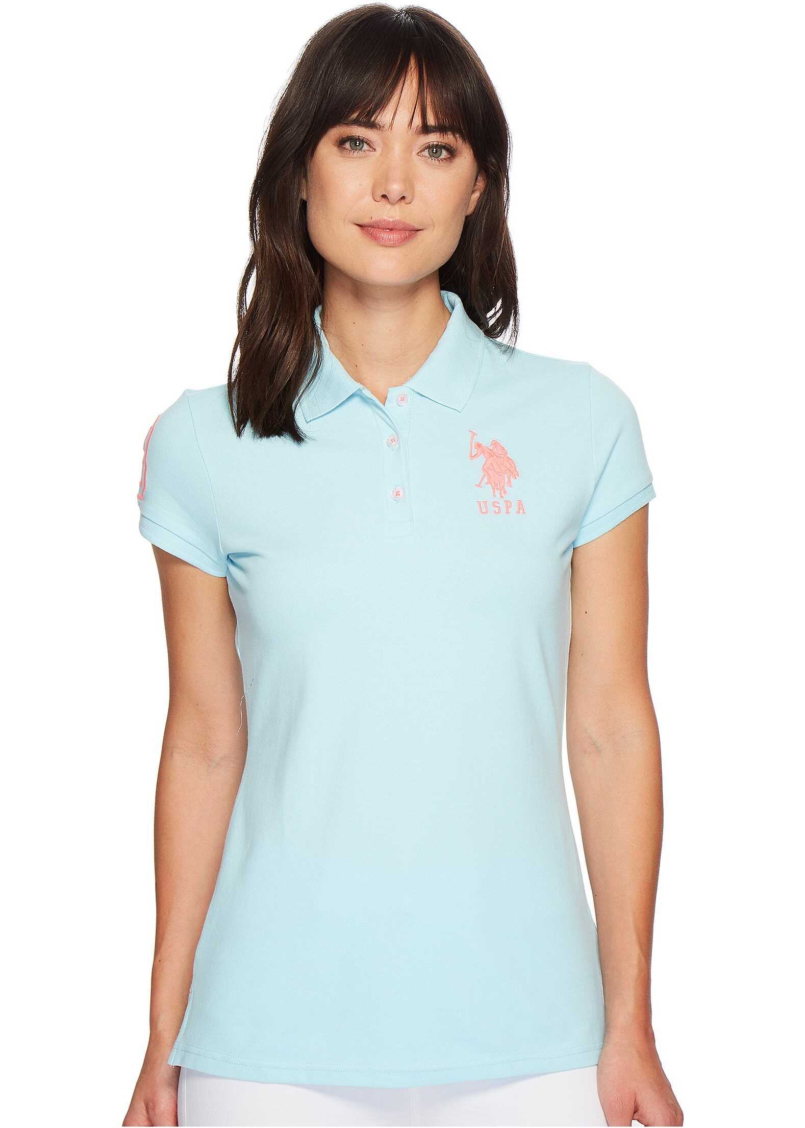 Tricou U.S. POLO ASSN. Neon Logos Short Sleeve Polo Shirt Awash