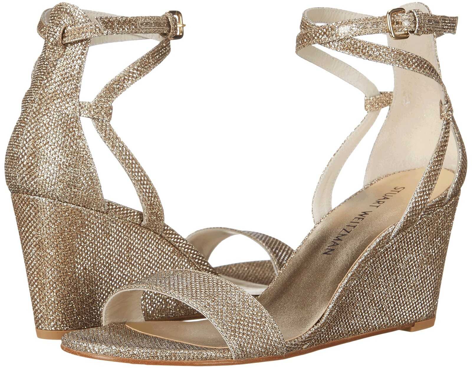 Sandala Stuart Weitzman Backdraft Gold Noir
