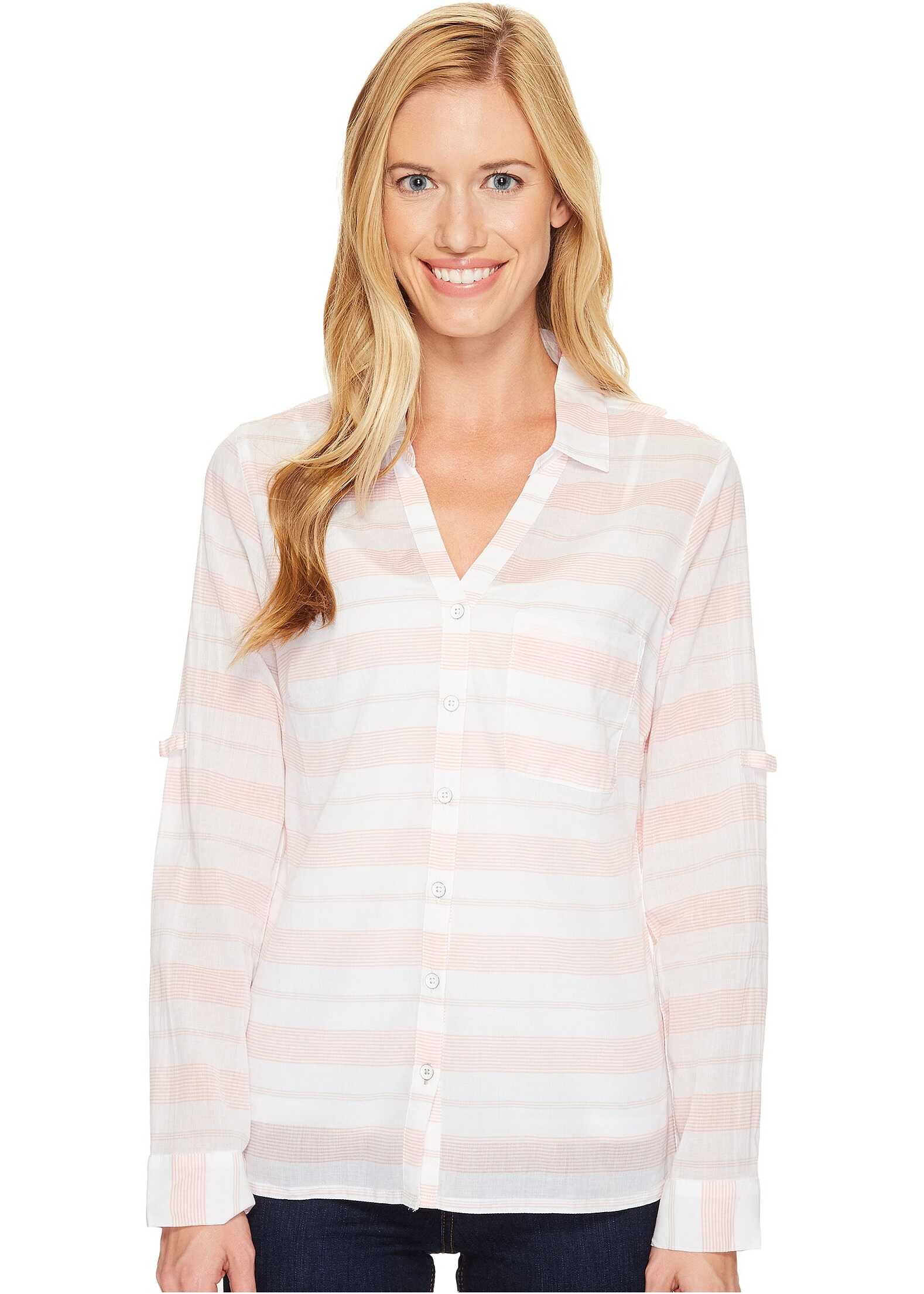 Camasa Columbia Early Tide™ Long Sleeve Shirt Lychee Stripe