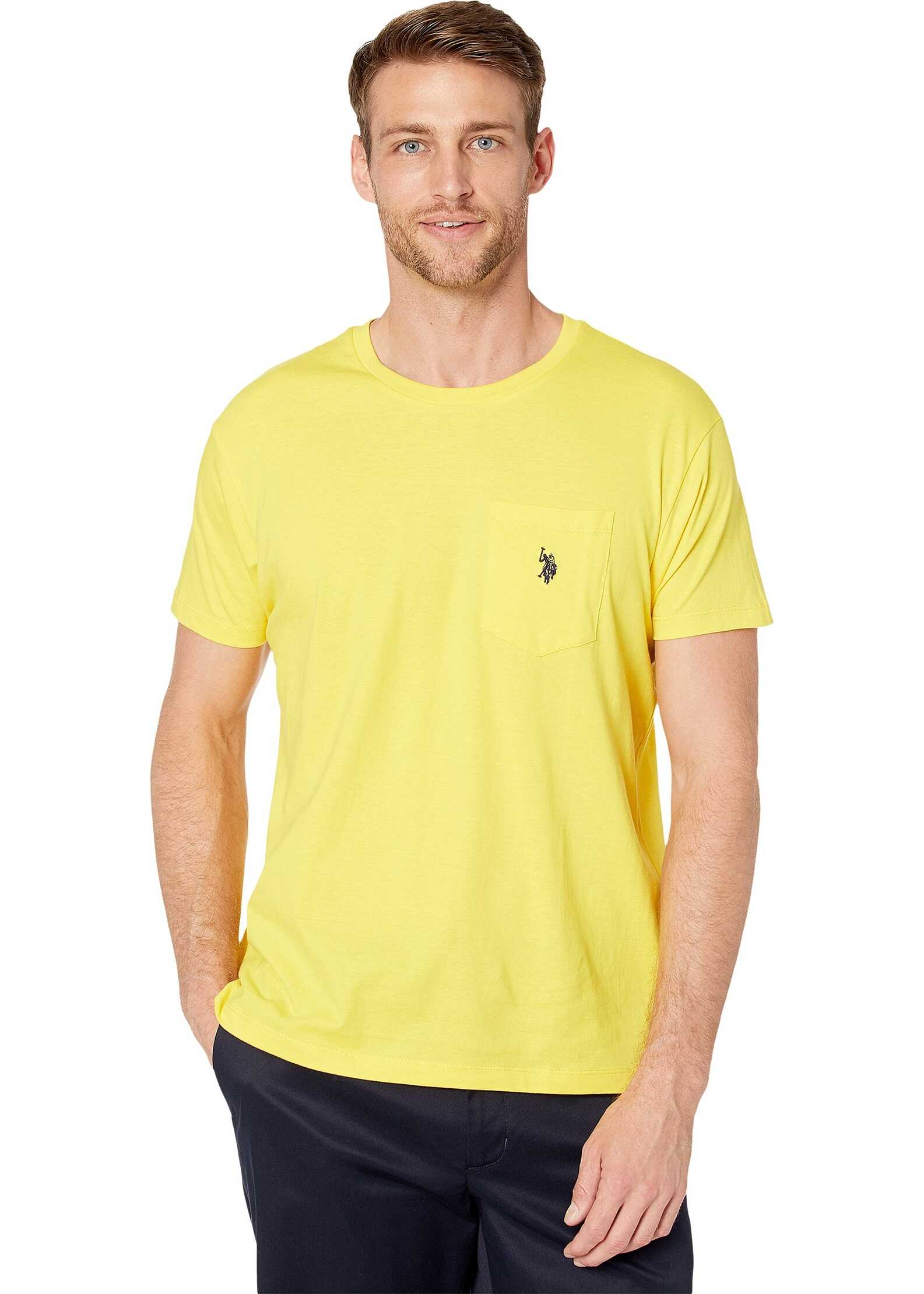 Solid Crew Neck Pocket T-Shirt