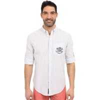 Camasi casual Button Down Slim Fit Striped Oxford Shirt Barbati