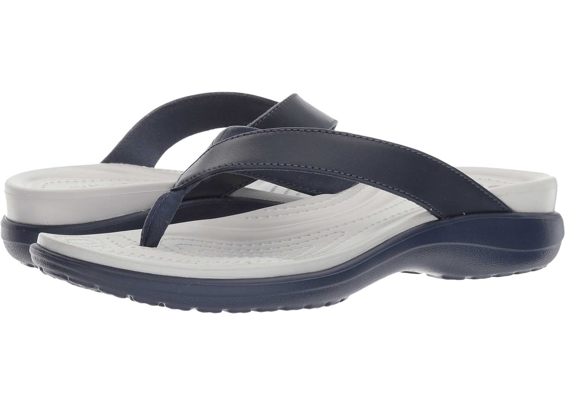 Sandala Crocs Capri V Flip Navy/Pearl White