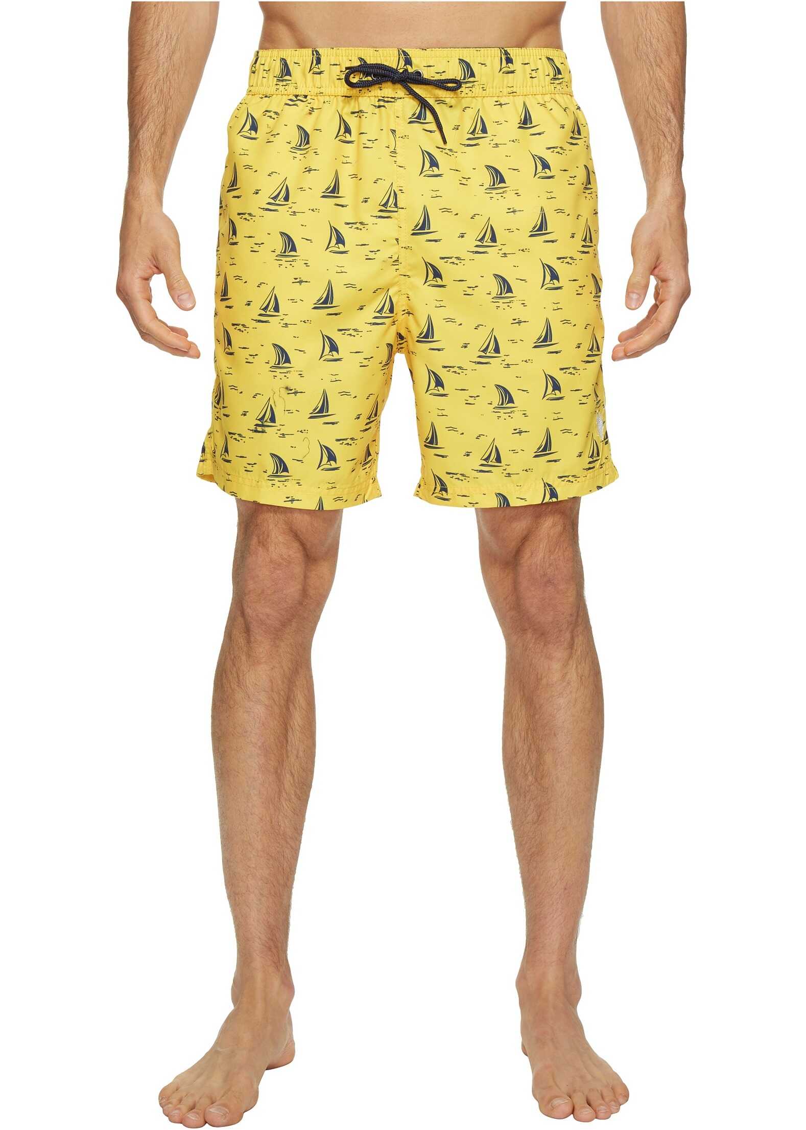 Sort U.S. POLO ASSN. Sailboat Swim Shorts Cape Yellow