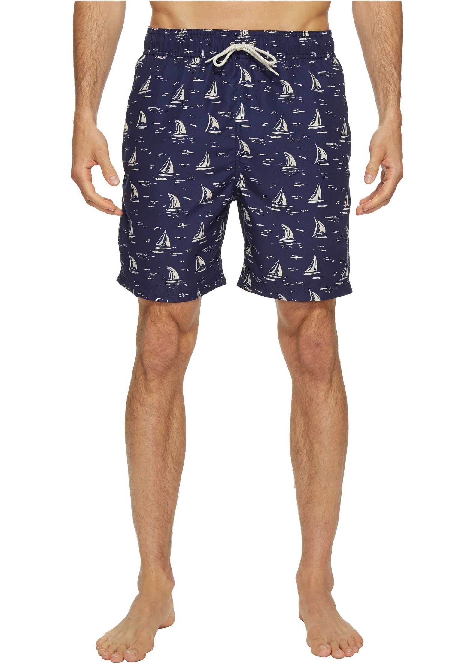 Sort U.S. POLO ASSN. Sailboat Swim Shorts Dodger Blue
