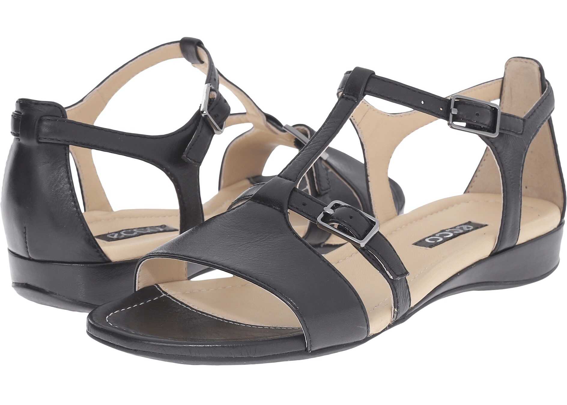 Sandala ECCO Boullion T-Strap Sandal Black