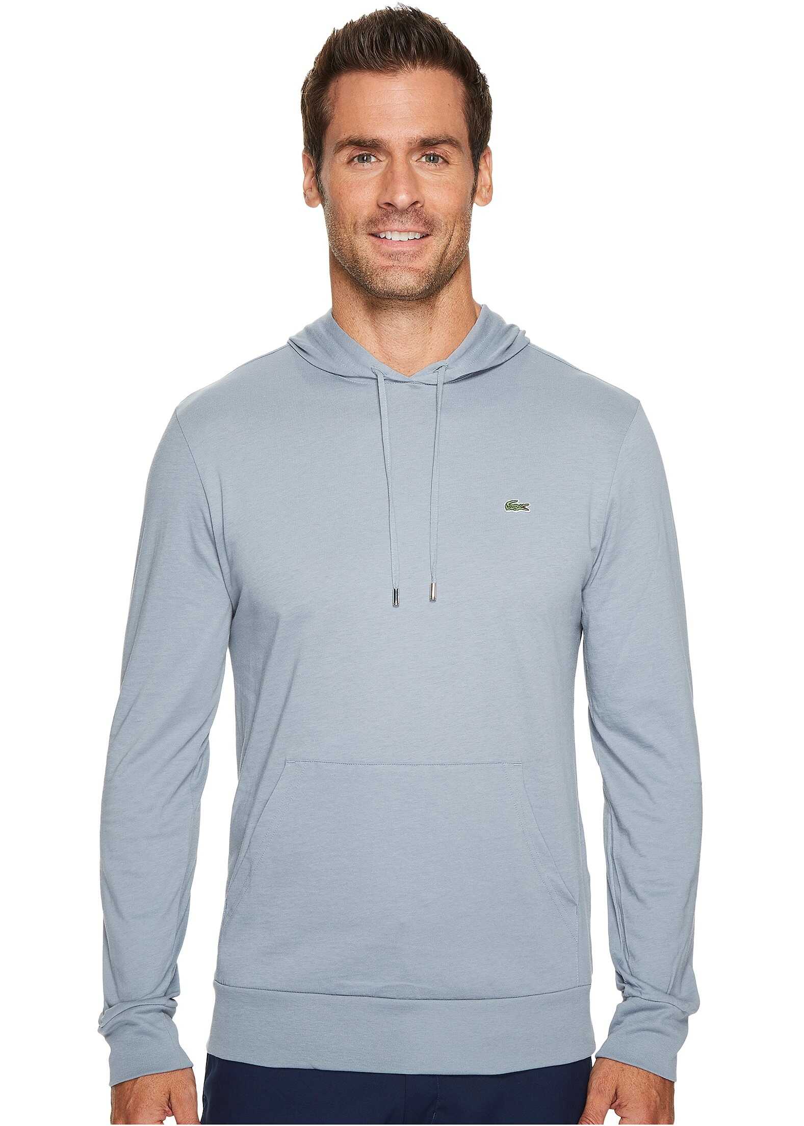 Bluza Lacoste Jersey T-Shirt Hoodie Mill Blue