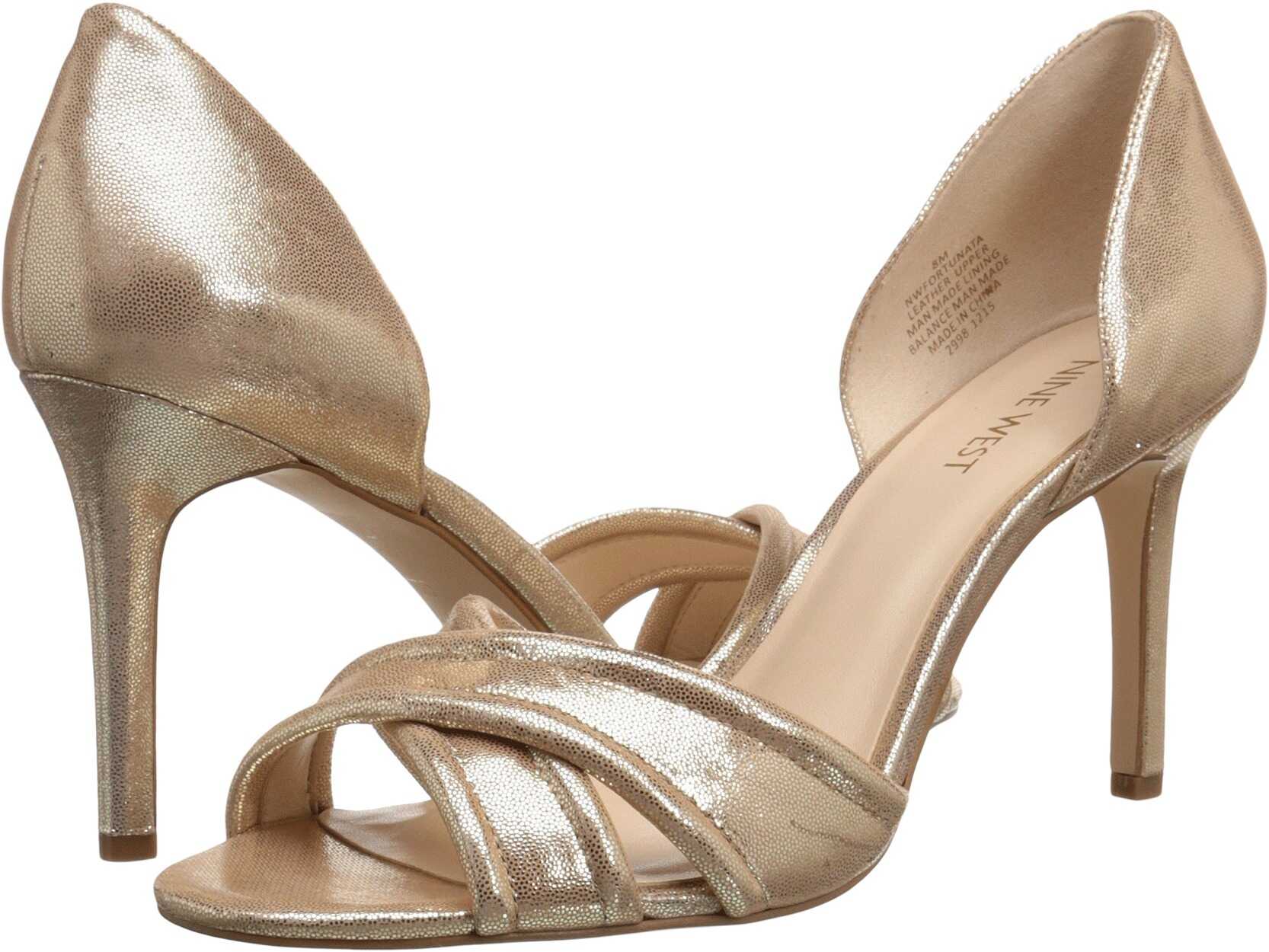 Pantof Nine West Fortunata Light Gold Metallic