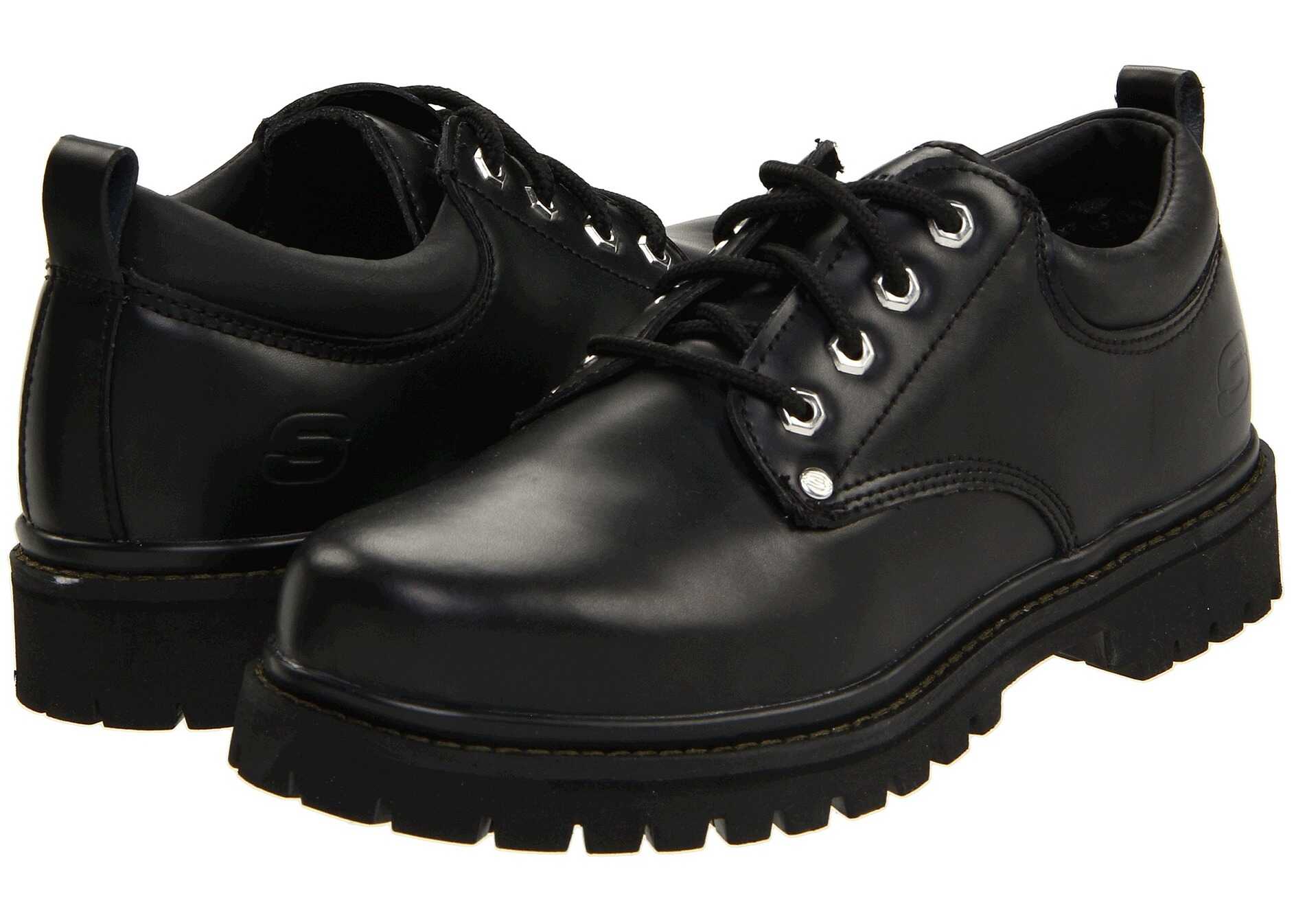 SKECHERS Alley Cats Black Oily Leather