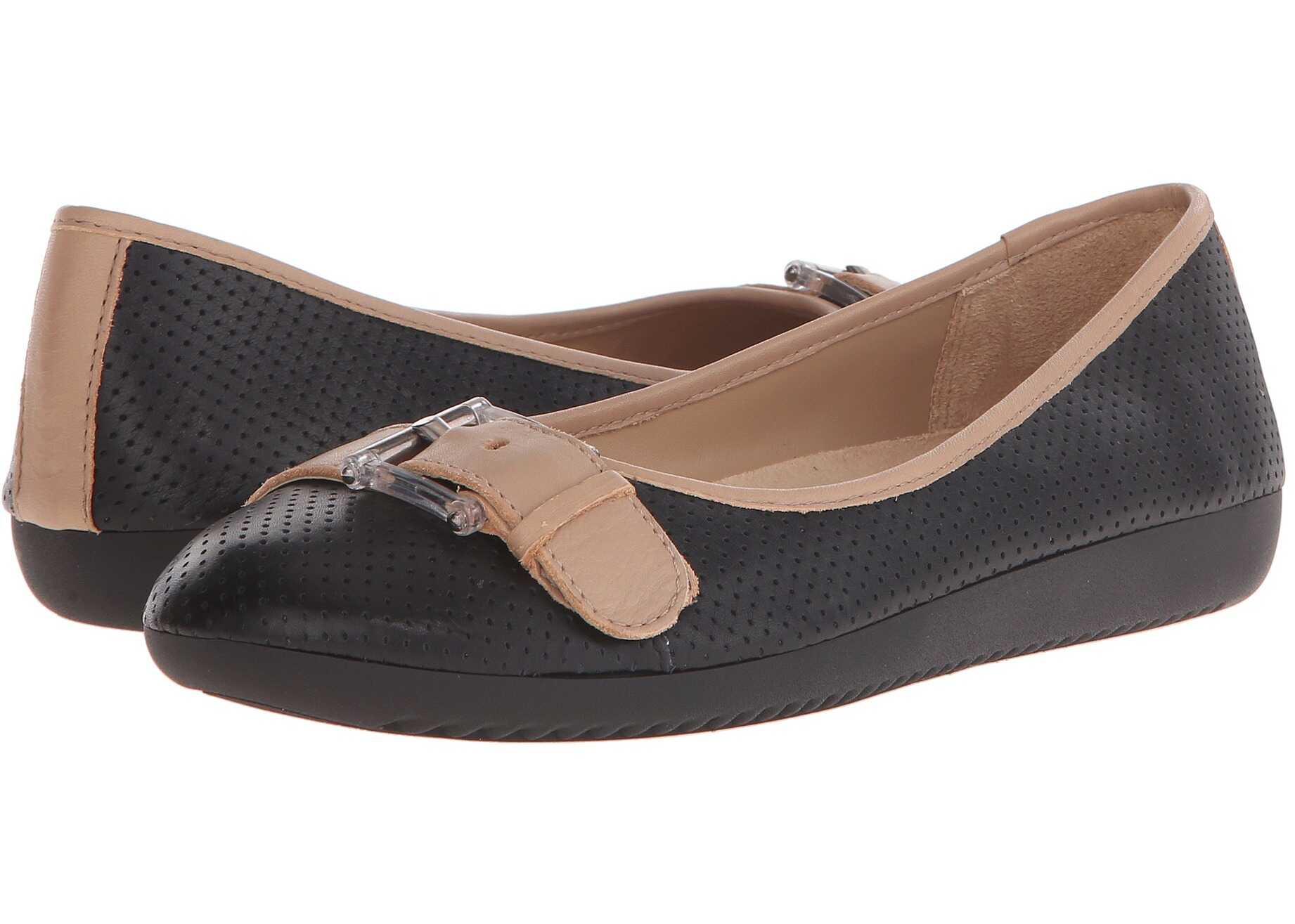 Balerin Naturalizer Kiara Black/Ginger Snap Leather