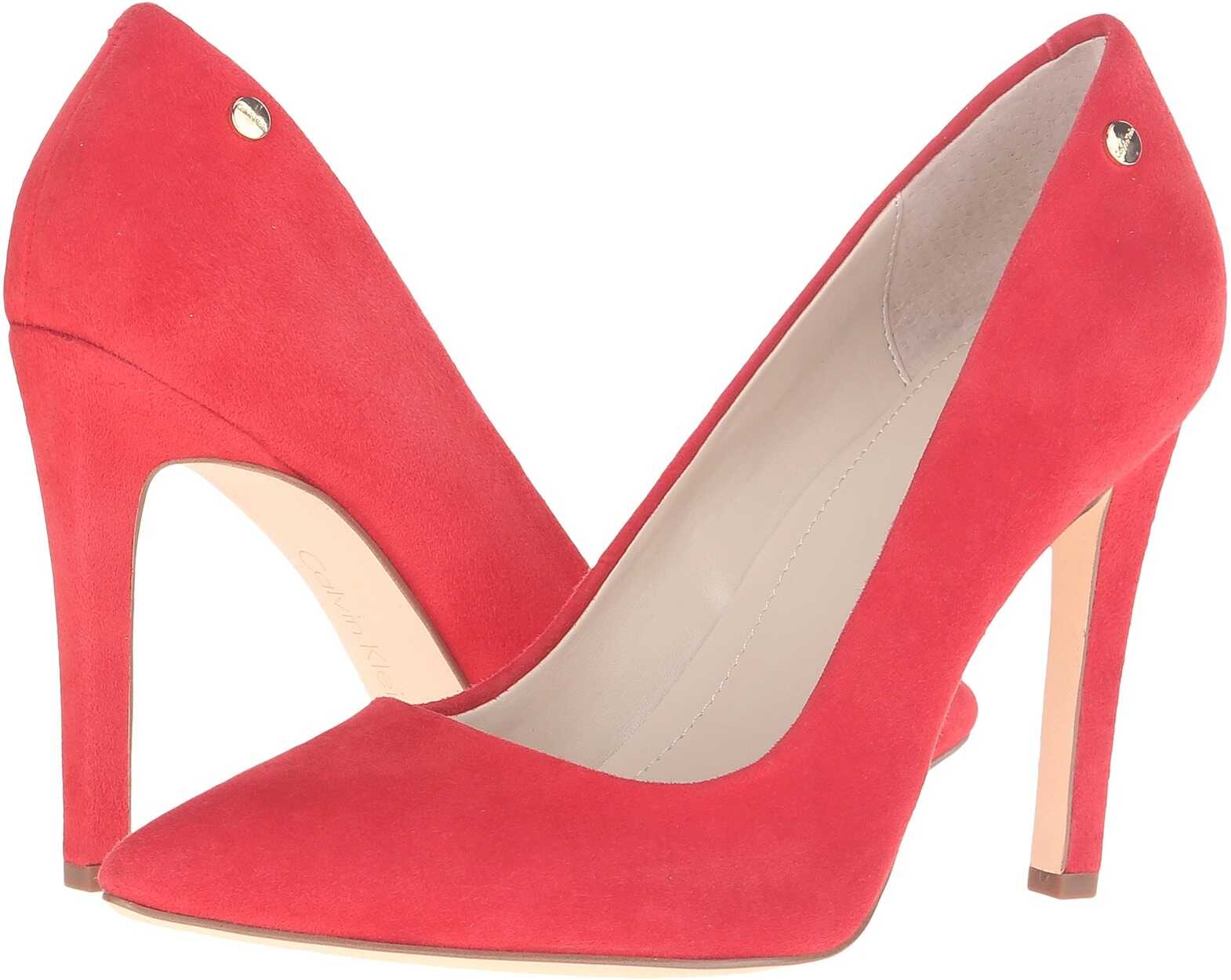 Pantof Calvin Klein Brady Lipstick Red Kid Suede