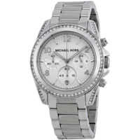 Ceasuri Fashion Ladies Chronograph White Crystal Stainless Steel Watch MK5165 Femei