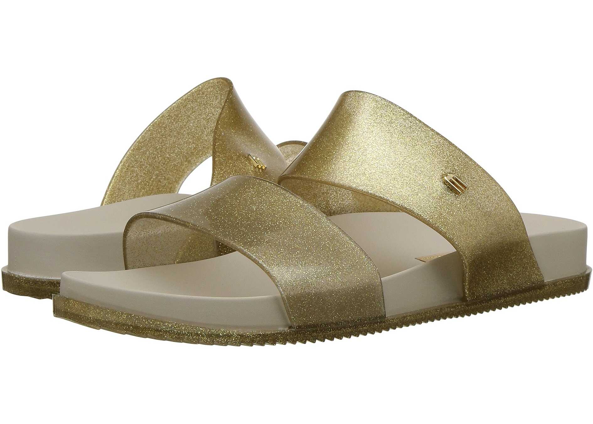 Sandala Melissa Shoes Cosmic Gold Glitz/Beige