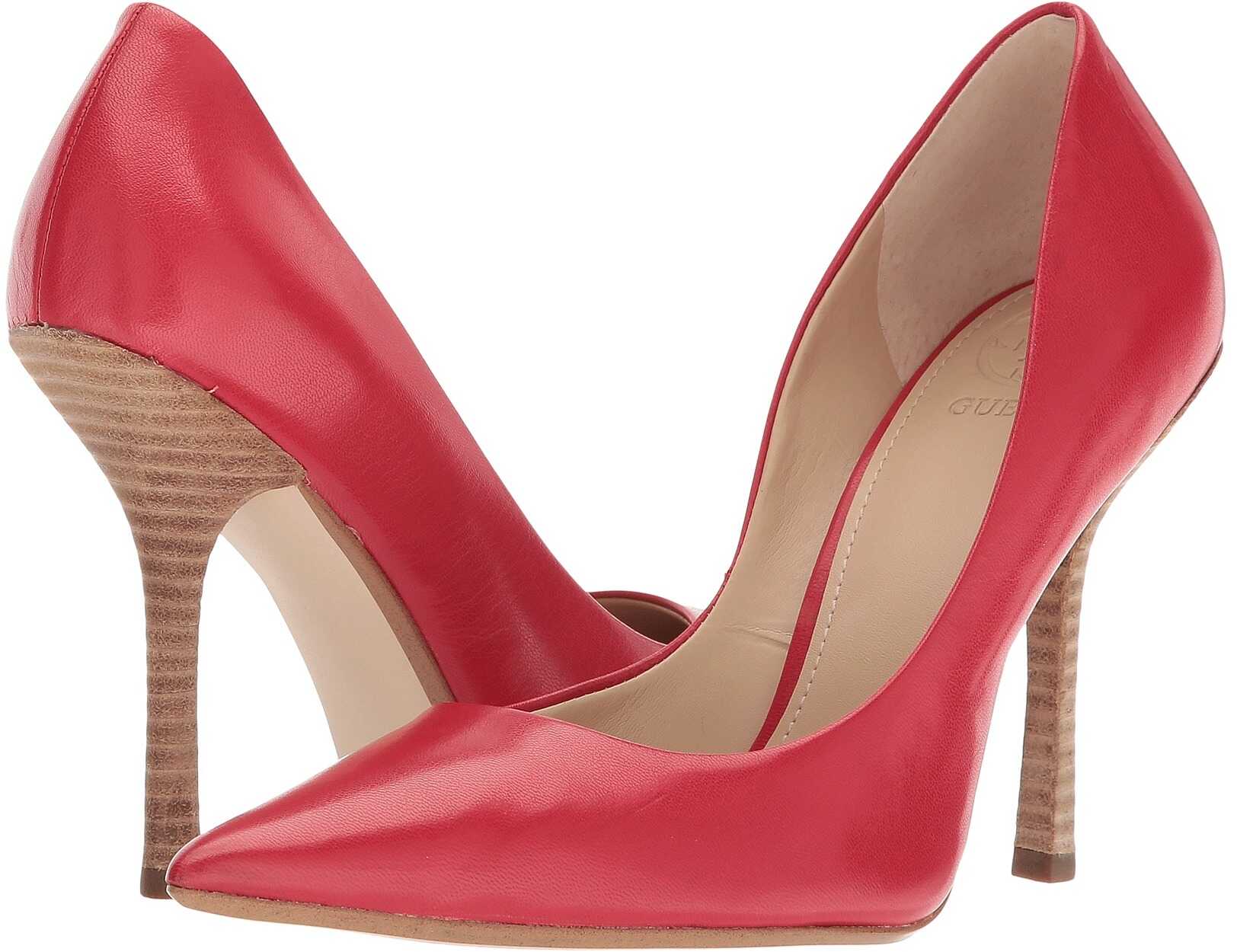 Pantof GUESS Carrie Blood Orange Clear Kid