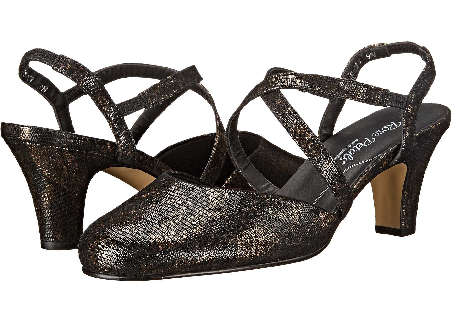 Pantof Walking Cradles Caliente Black/Bronze Lizard Print
