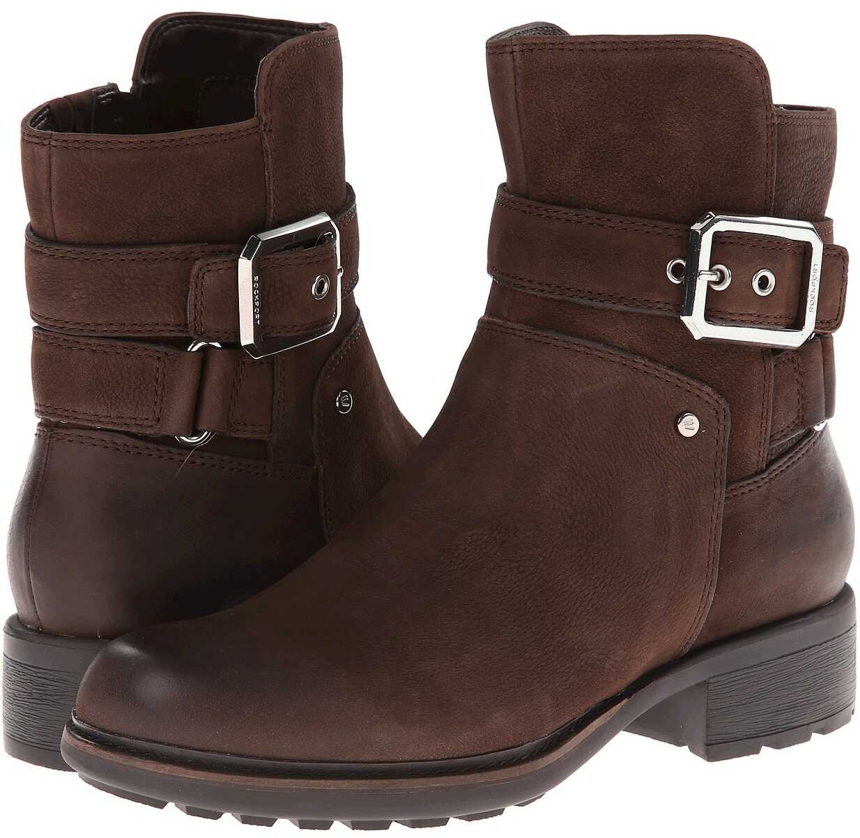 Rockport First Street Moto Strap Bootie - Ankle* Ebano Burnished