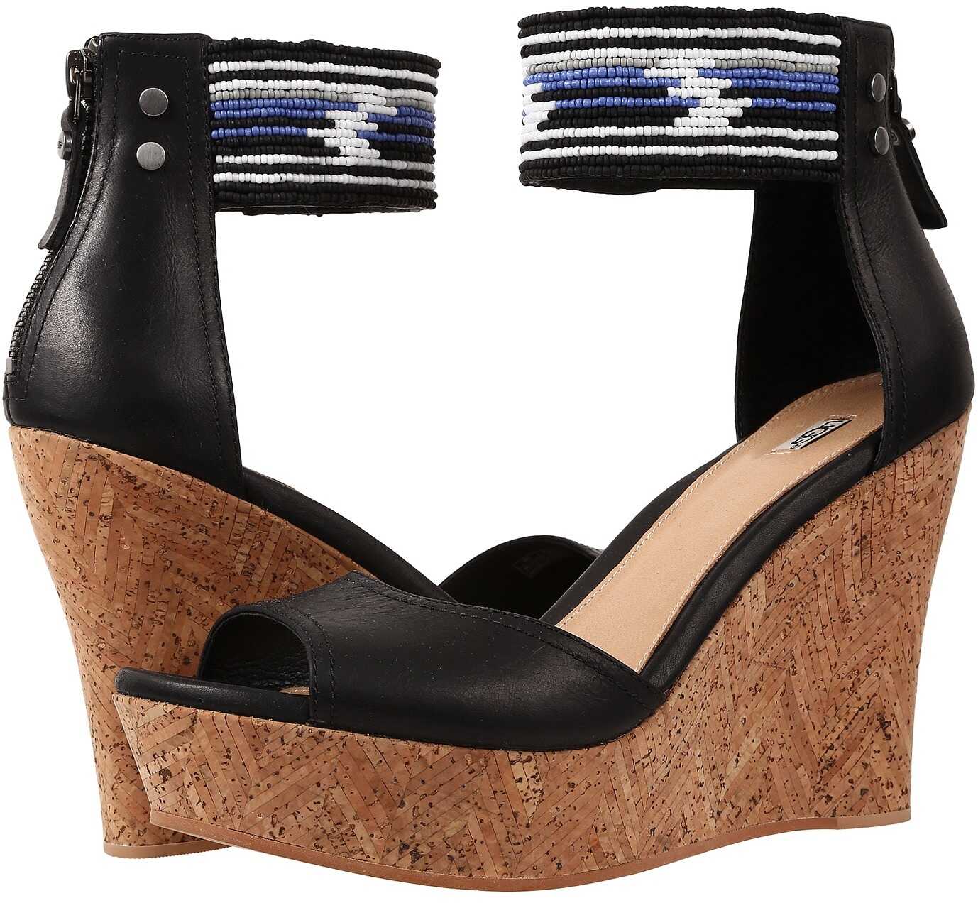 Sandala UGG Jacinda Serape Beads Black Leather