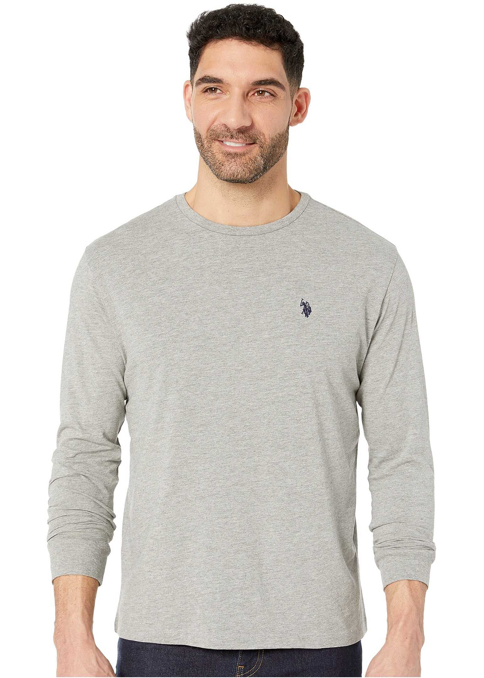 U.S. POLO ASSN. Long Sleeve Crew Neck T-Shirt Heather Gray