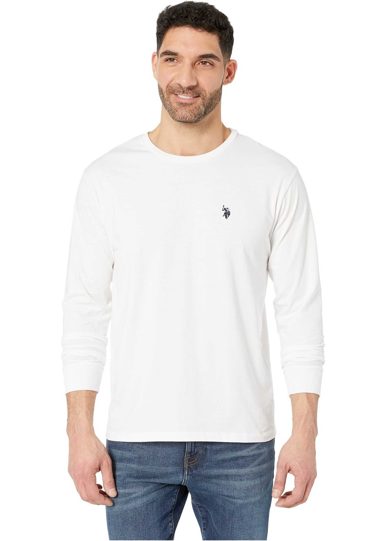 U.S. POLO ASSN. Long Sleeve Crew Neck T-Shirt White