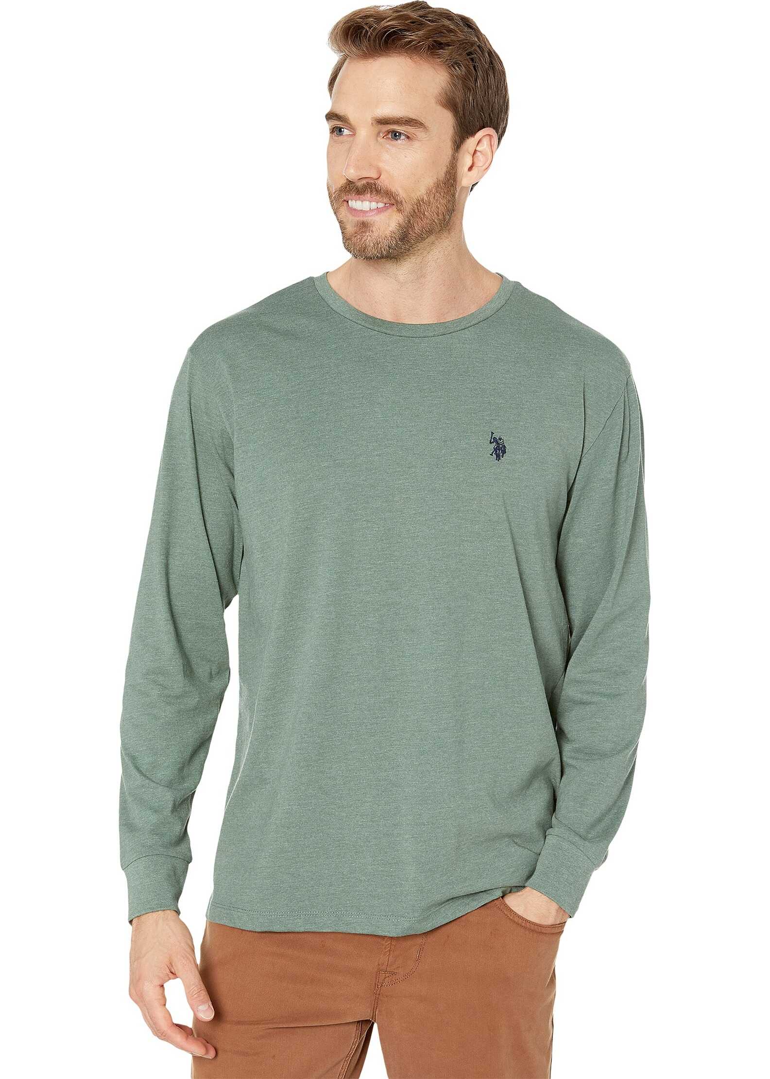 U.S. POLO ASSN. Long Sleeve Crew Neck T-Shirt Green Heather