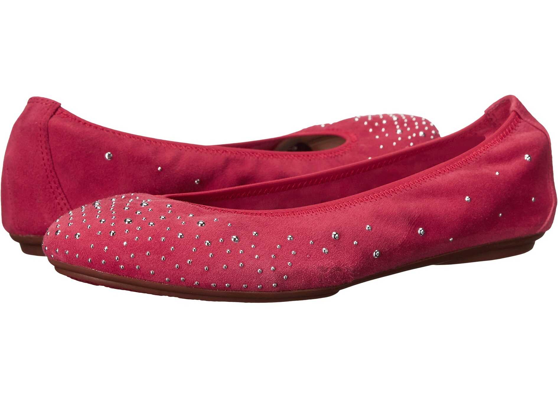 Balerin Hush Puppies Lolly Chaste Red Suede