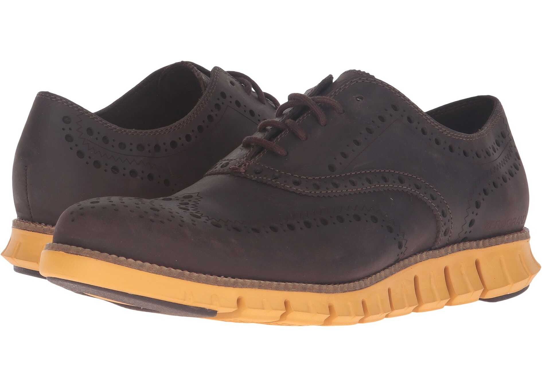 Cole Haan Zerogrand Wing Oxford Java Leather/Golden Yellow