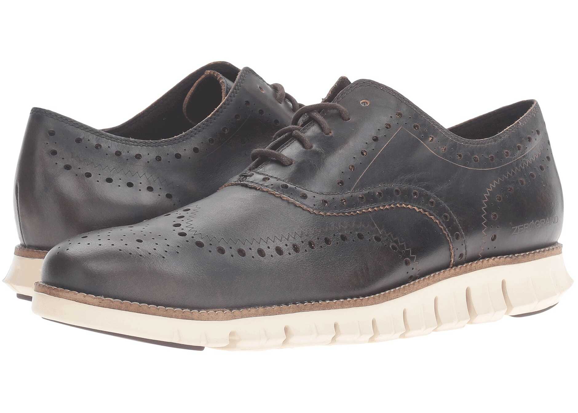 Pantof Cole Haan Zerogrand Wing Oxford Java Leather/Ivory