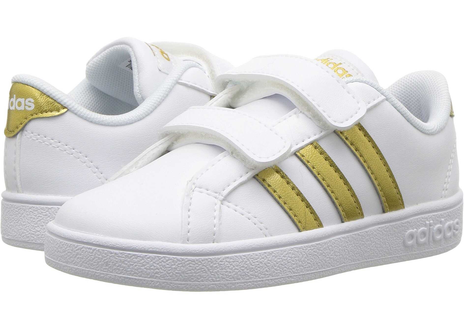Tenis adidas Kids Baseline CMF (Infant/Toddler) White/Gold/Black